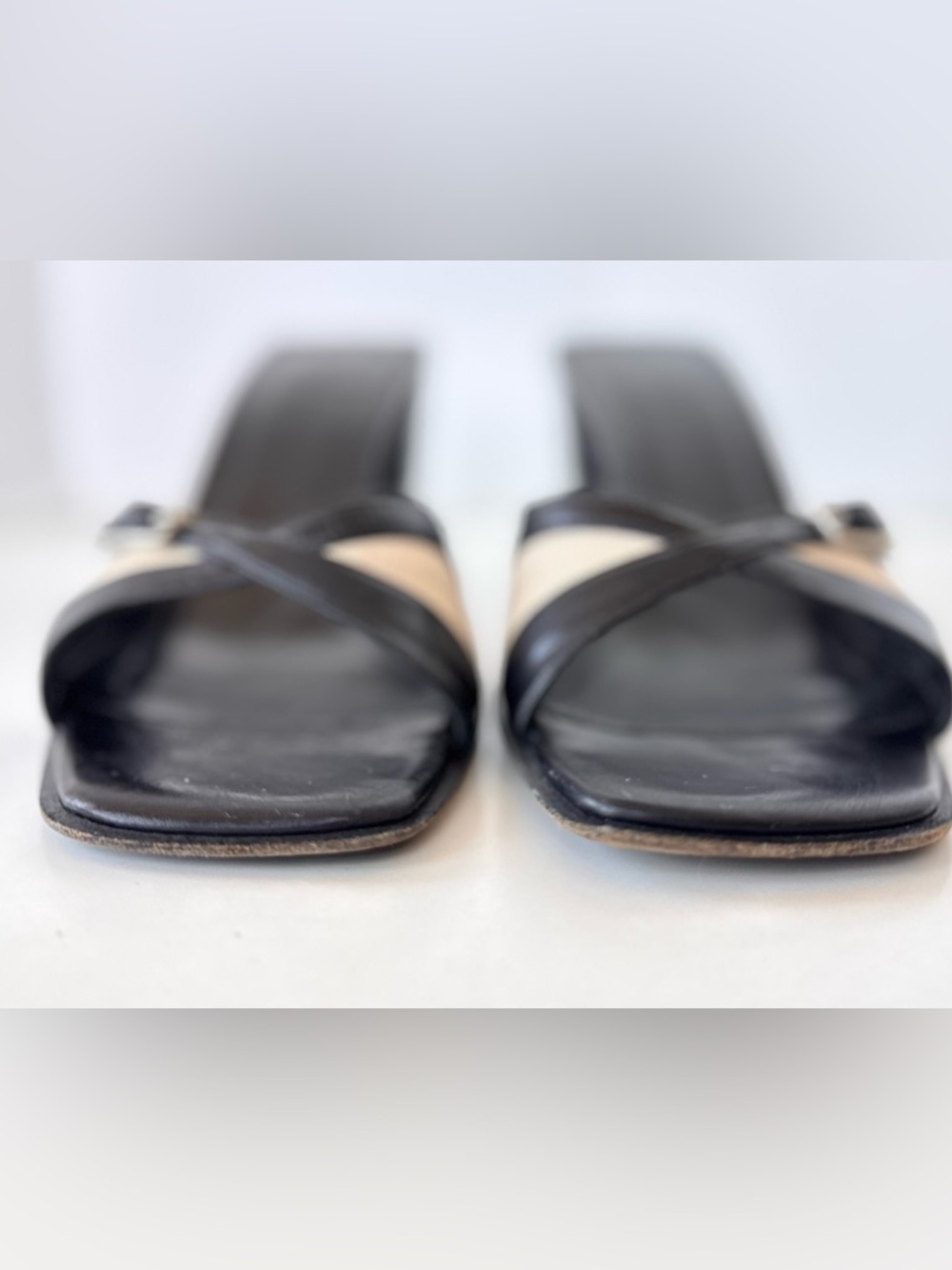 vintage 90s y2k coach slip on buckle slip on mule heel sandals shoes size 7 - Picture 5 of 15